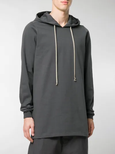 grayscale longline hoodie