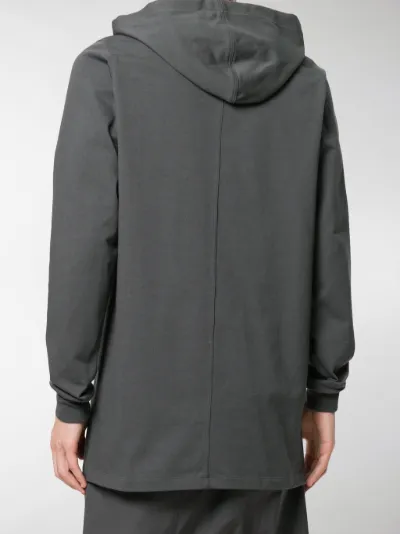 grayscale longline hoodie