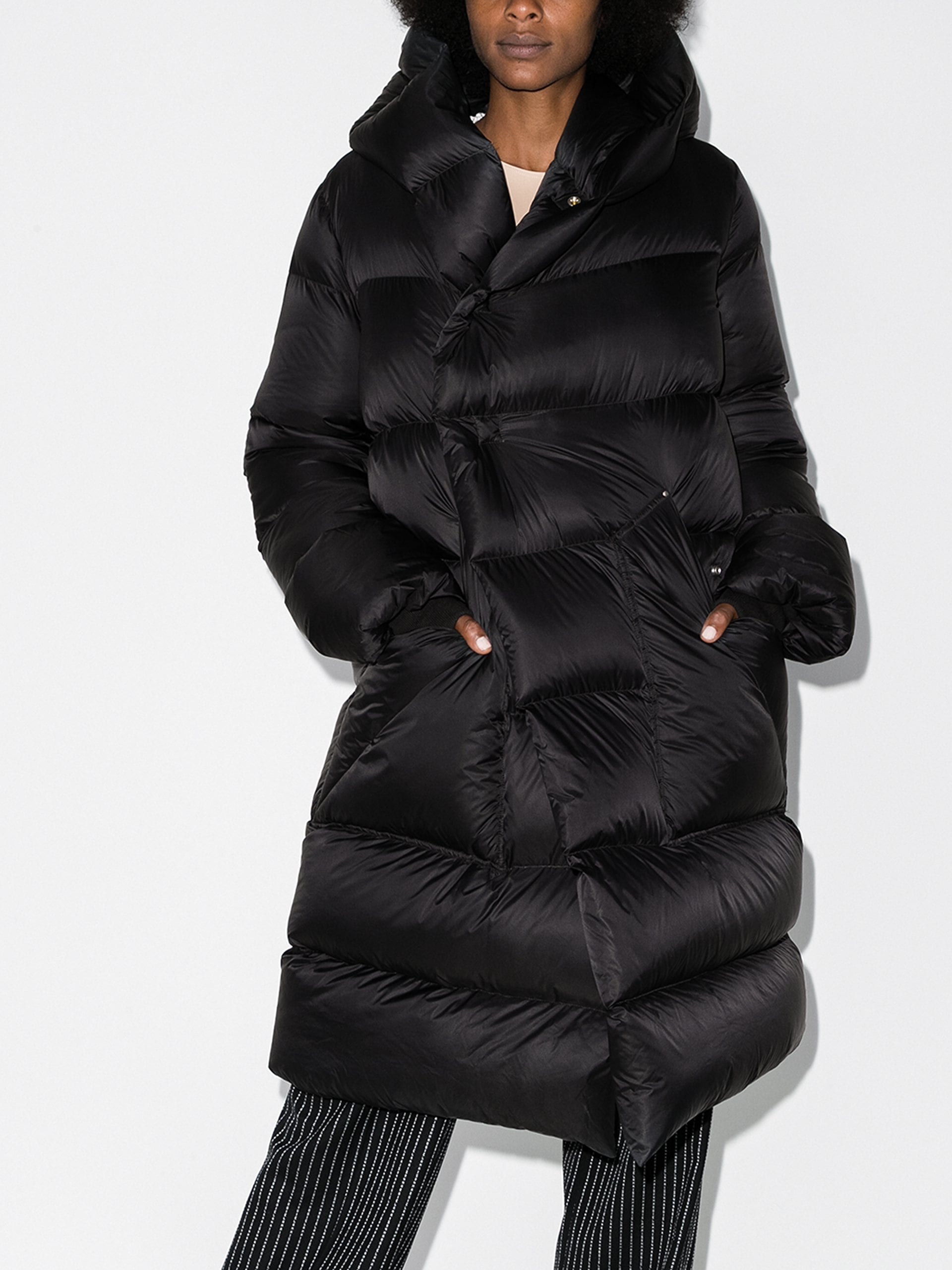 Rick Owens Mountain hooded puffer coat | Browns