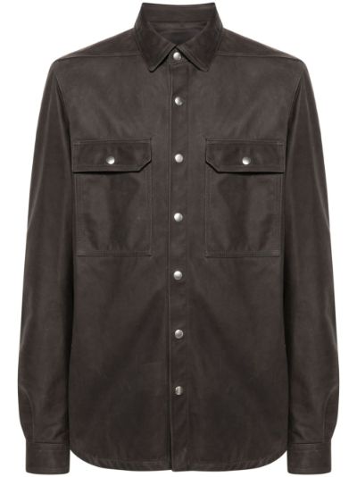 Rick Owens Outershirt leather shirt jacket | Eraldo.com GW