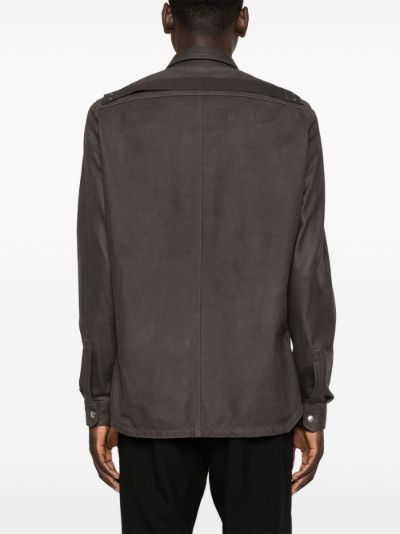 Rick Owens Outershirt leather shirt jacket | Eraldo.com YE