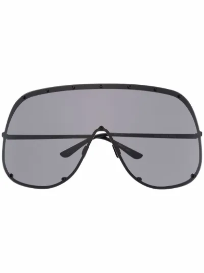 Rick Owens oversized shield frame sunglasses Eraldo MH