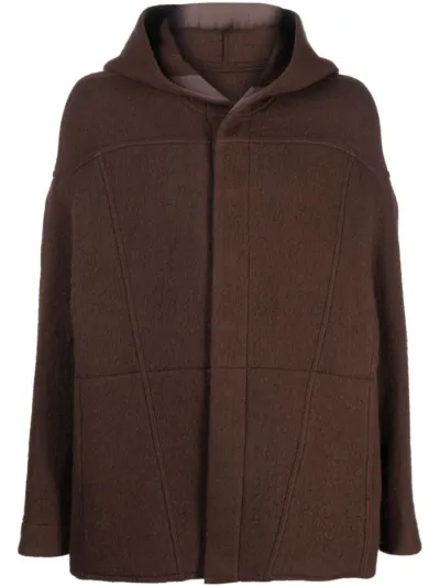 panelled hooded virgin-wool jacket | Rick Owens | Eraldo.com