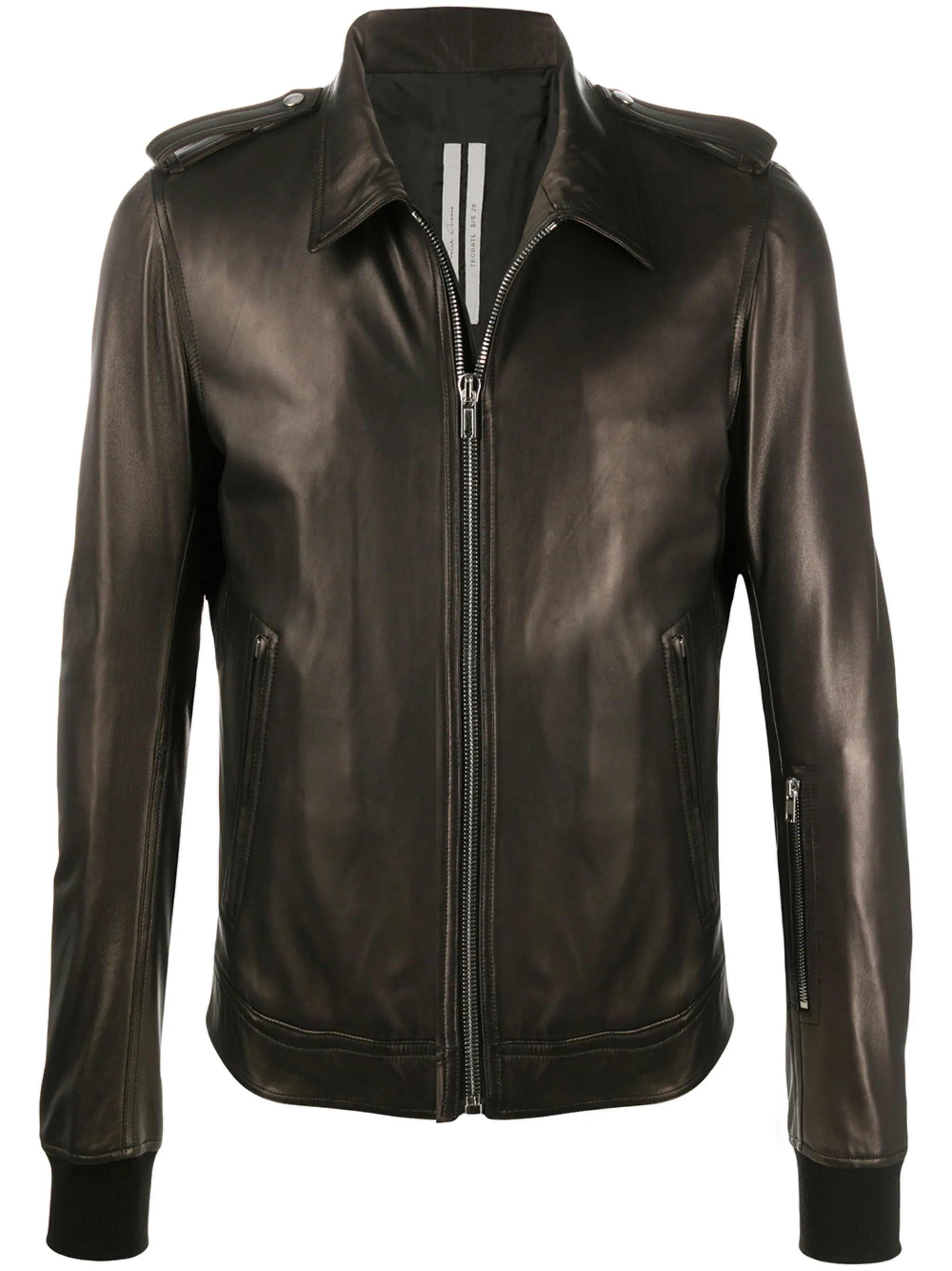 Rick Owens ribbed-cuff leather jacket | Eraldo.com HR Rick Owens ribbed-cuff leather jacket | Eraldo.com HR