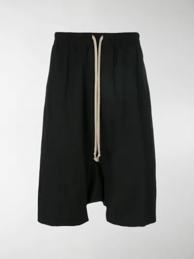 Rick Owens Shorts con cavallo basso nero | MODES