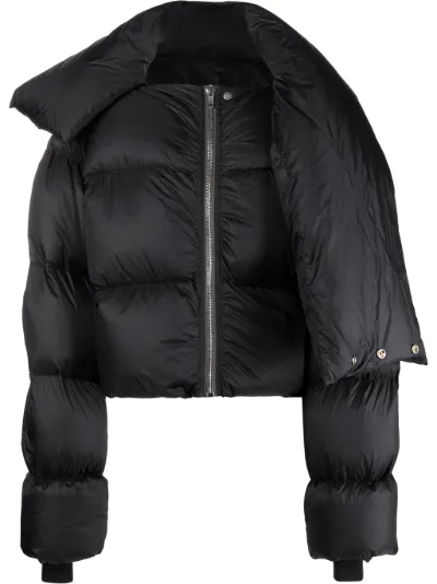 Rick owens funnel neck coat clearance