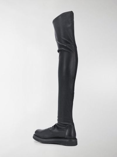 rick owens thigh high sneaker boots