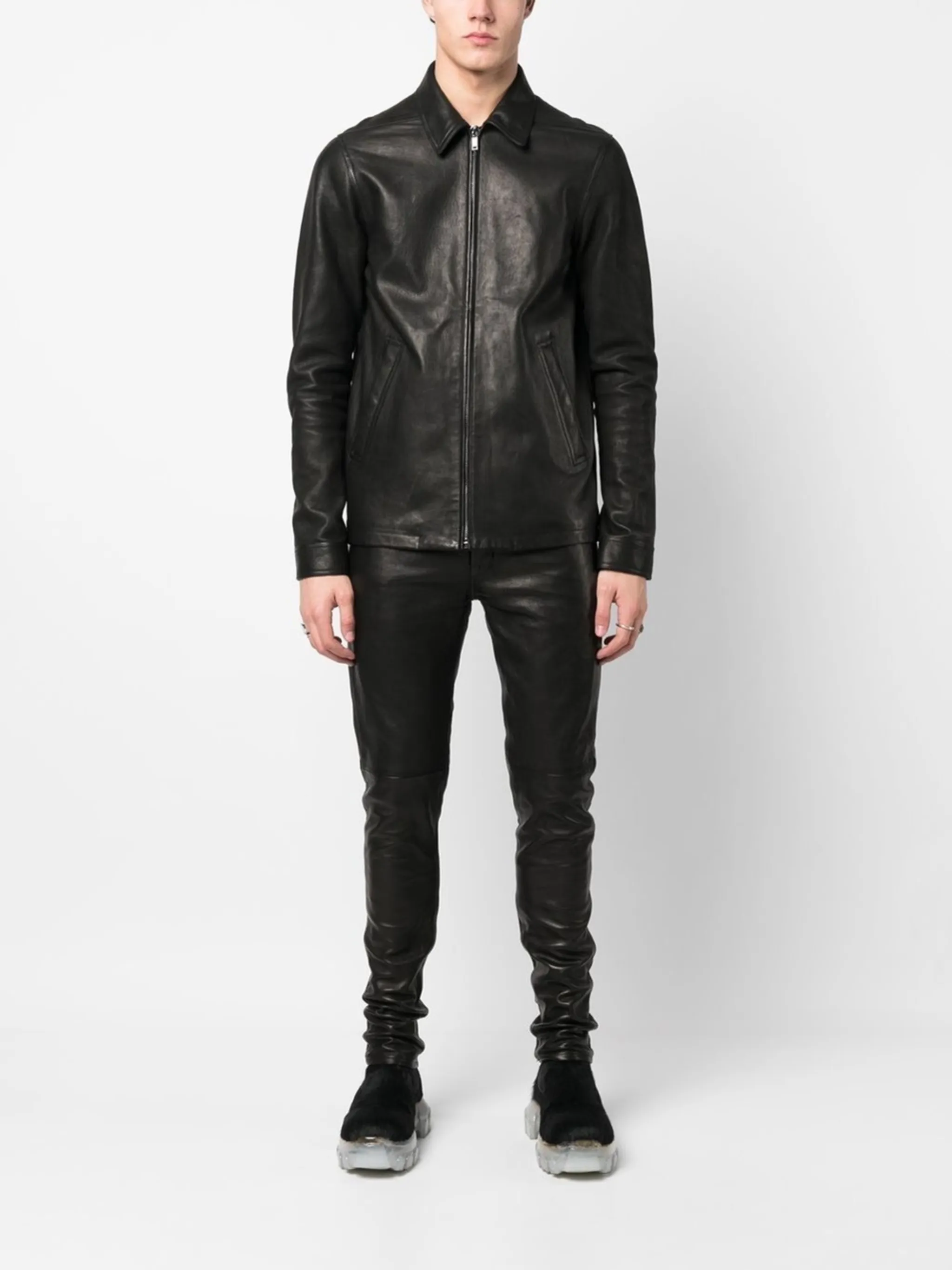Rick Owens Tyrone skinny-cut leather jeans | Eraldo.com FR