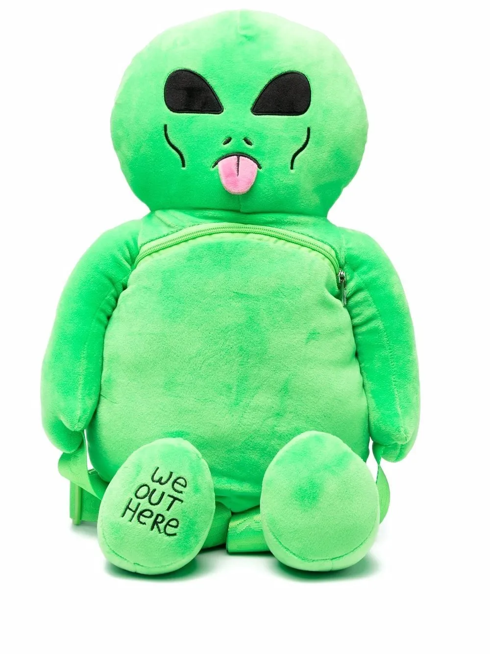 green alien backpack