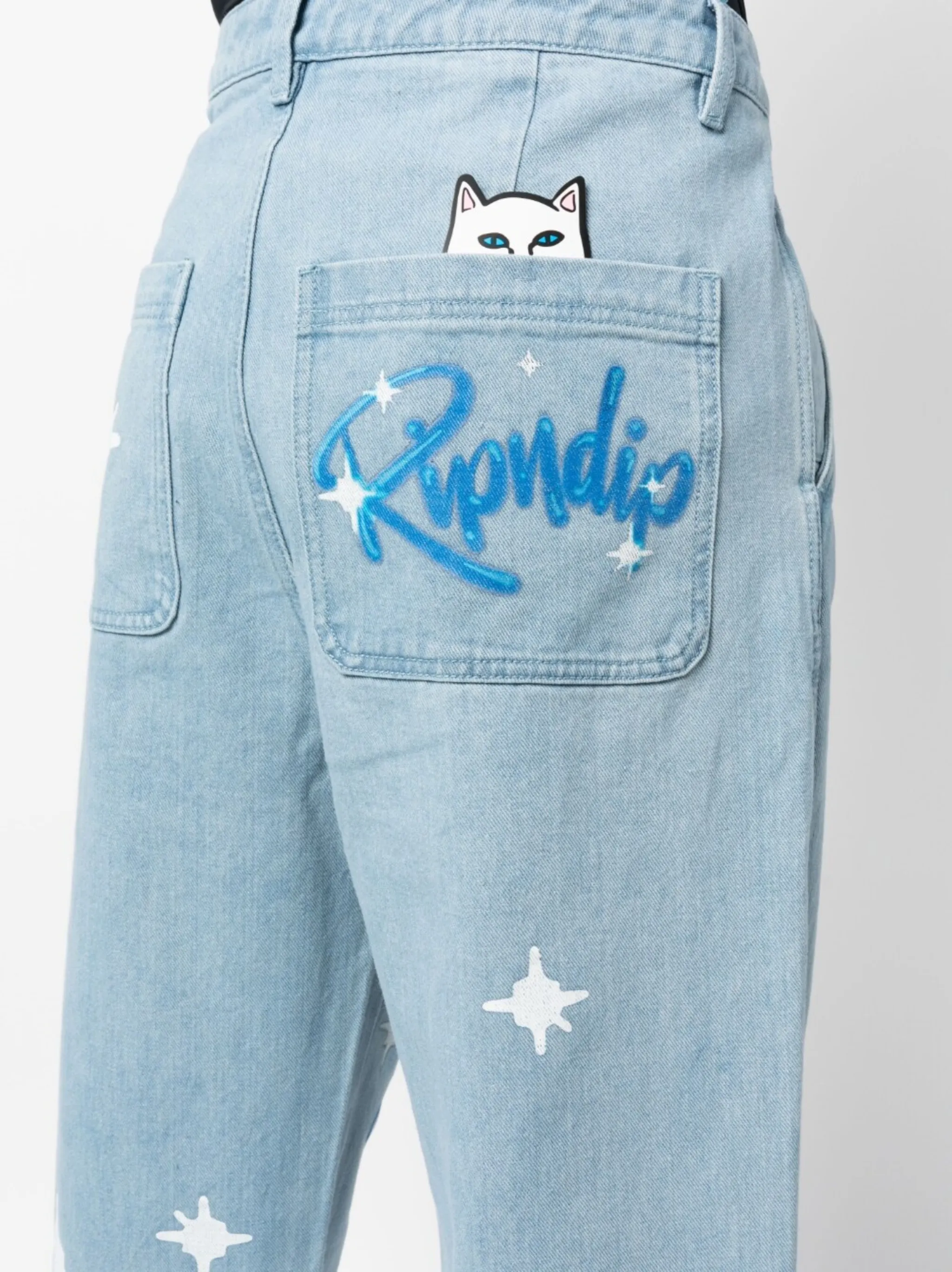 Ripndip Cat-print straight-leg jeans | Eraldo.com PW Ripndip Cat-print straight-leg jeans | Eraldo.com PW