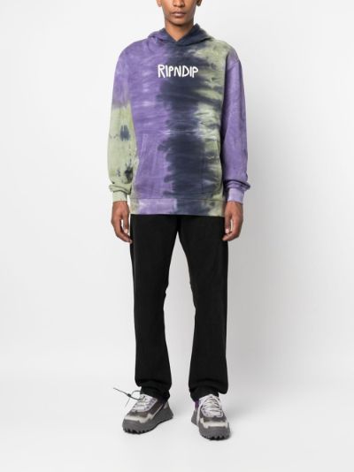 tie-dye logo-print hoodie | Ripndip | Eraldo.com