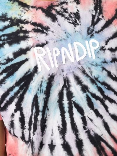 tie-dye logo-print T-shirt, Ripndip