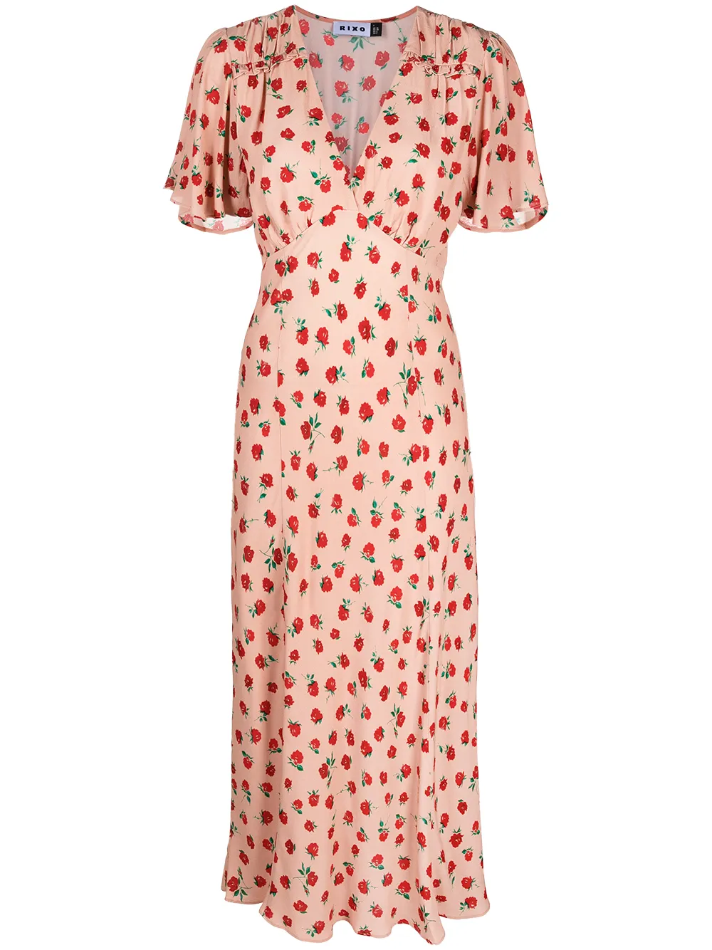 Rixo rose best sale polka dot dress