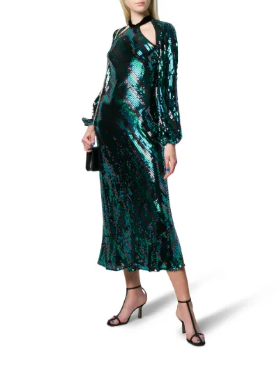 Celia sequinned striped dress | Rixo 