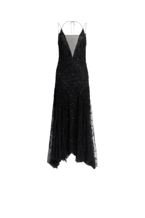 Abendkleid mir Iris-Stickerei