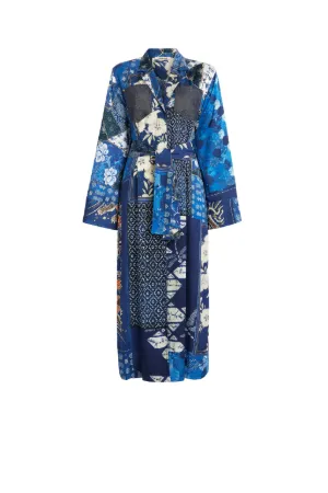 Abito a portafoglio con stampa Oriental Patchwork