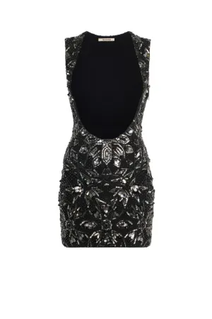 Abito con paillettes e cut-out