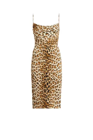 Abito con stampa Leopard
