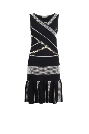 Abito in maglia con paillettes