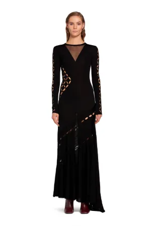 Abito lungo asimmetrico con cut-out -Sito ufficiale di Roberto Cavalli®