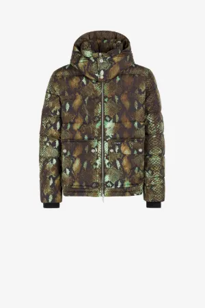 Abrigo acolchado con estampado Rock Python