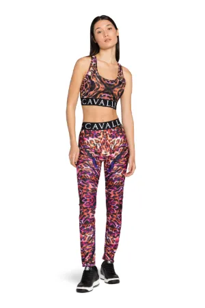 Abstract Animal-Print Crop Top 