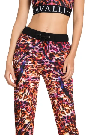 Abstract Leopard-Print Sweatpants
