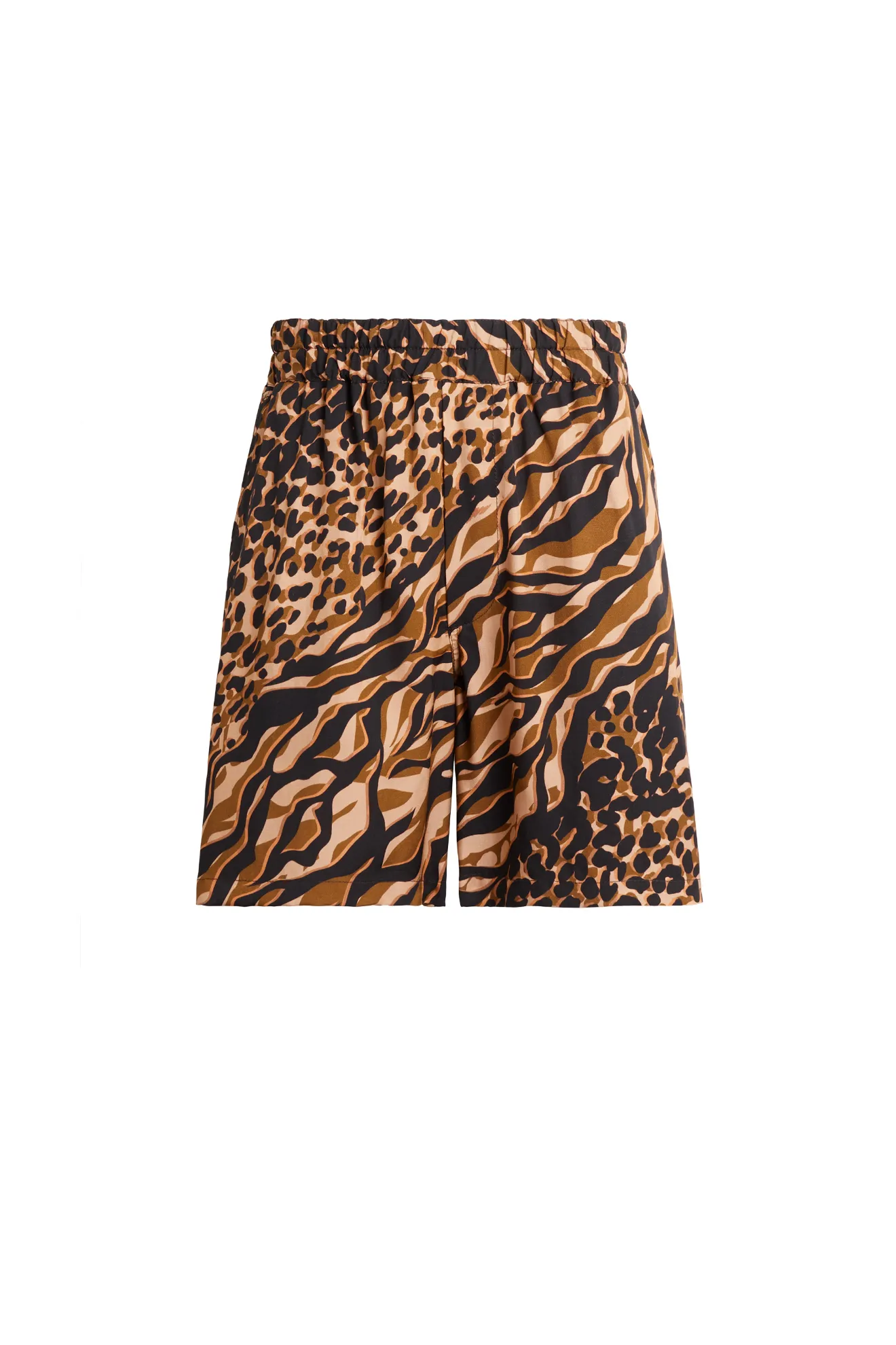 animal print running shorts