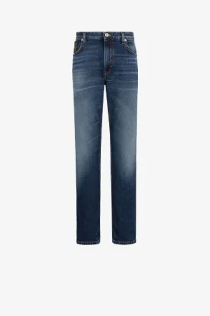 Animalier Patchwork-Print Appliqué Jeans
