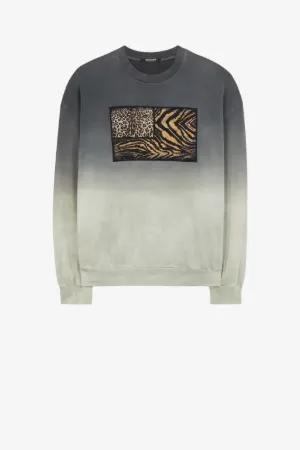 Animalier Patchwork-Print Appliqué Sweatshirt 
