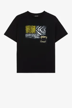 Animalier Patchwork-Print Cotton T-Shirt