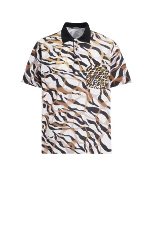 patchwork polo shirt