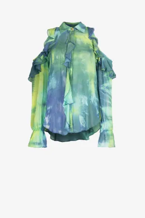 Ausgeschnittenes Batik-Hemd