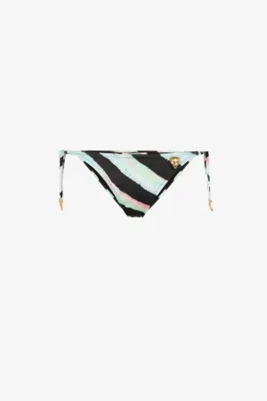 Bas de bikini à imprimé Zebra et tête de panthère