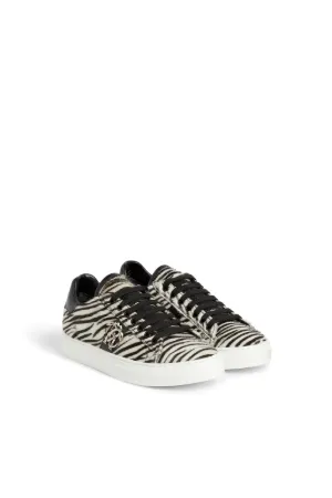Baskets Mirror Snake façon poulain imprimé Zebra