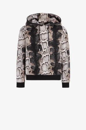 Baumwoll-Hoodie mit Pythonprint