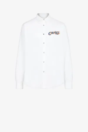 Baumwoll-Shirt mit Logo-Applikation