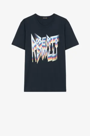 Baumwoll-T-Shirt mit Logoprint