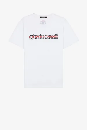Baumwoll-T-Shirt mit Logoprint
