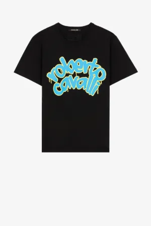 Baumwoll-T-Shirt mit Logoprint
