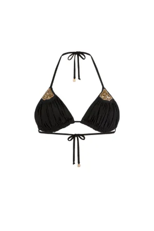 Bead-Embellished Bikini Top