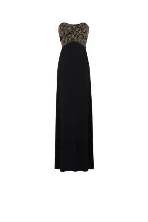 Bead-Embellished Maxi Dress