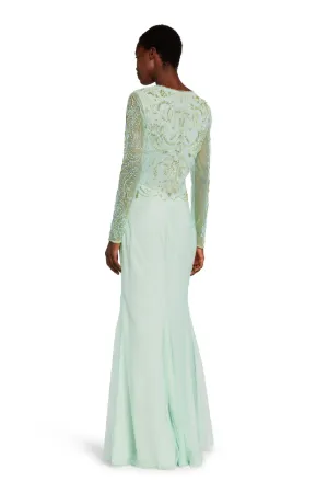 Bead-Embellished Maxi Dress