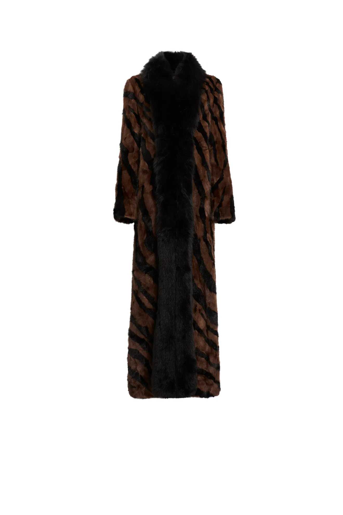 zebra fur coat