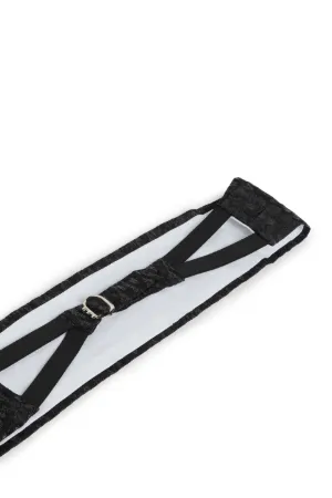 Black and grey silk cummerbund