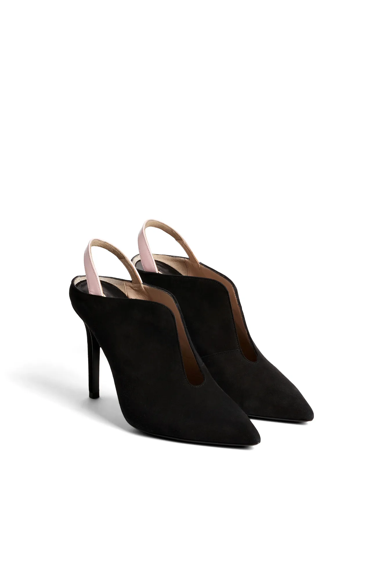 black slingback booties