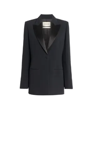 black crepe jacket