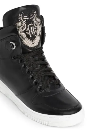 all black leather high tops
