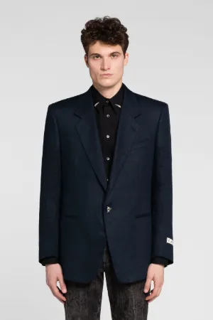 Blazer à boutonnage simple à tête de panthère