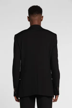 Blazer à boutonnage simple et broderie Mirror Snake